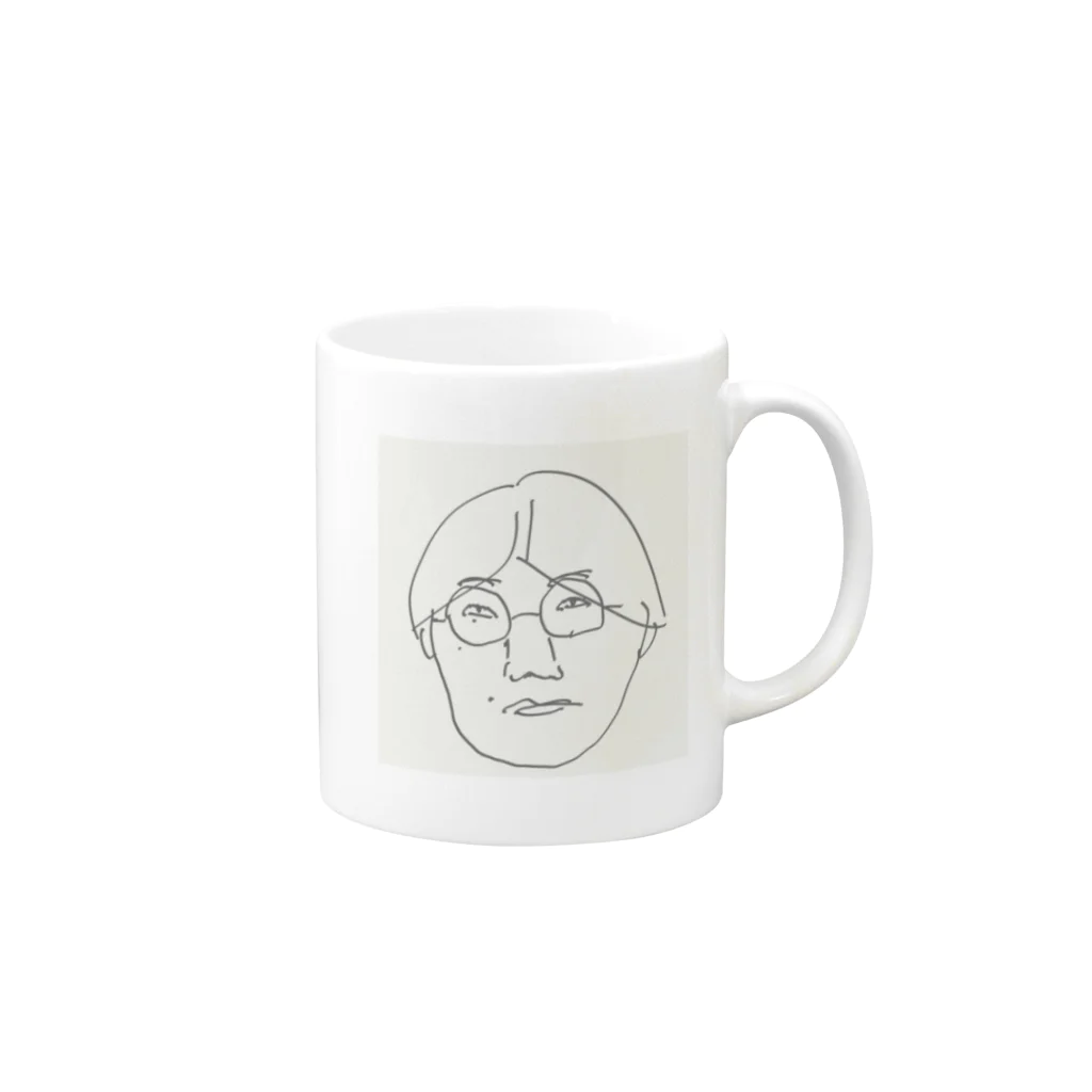 かずひらのセンター分け Mug :right side of the handle