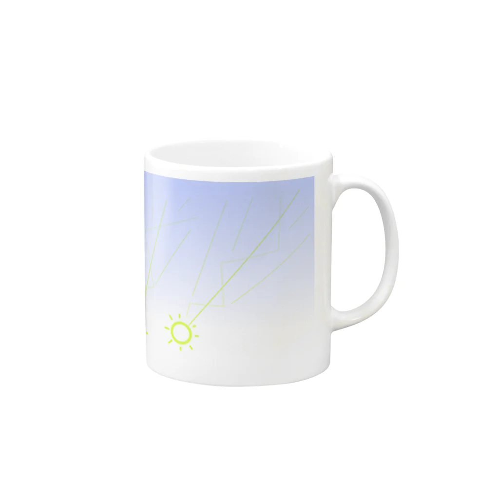 つめくさカップ店の流れ星 Mug :right side of the handle