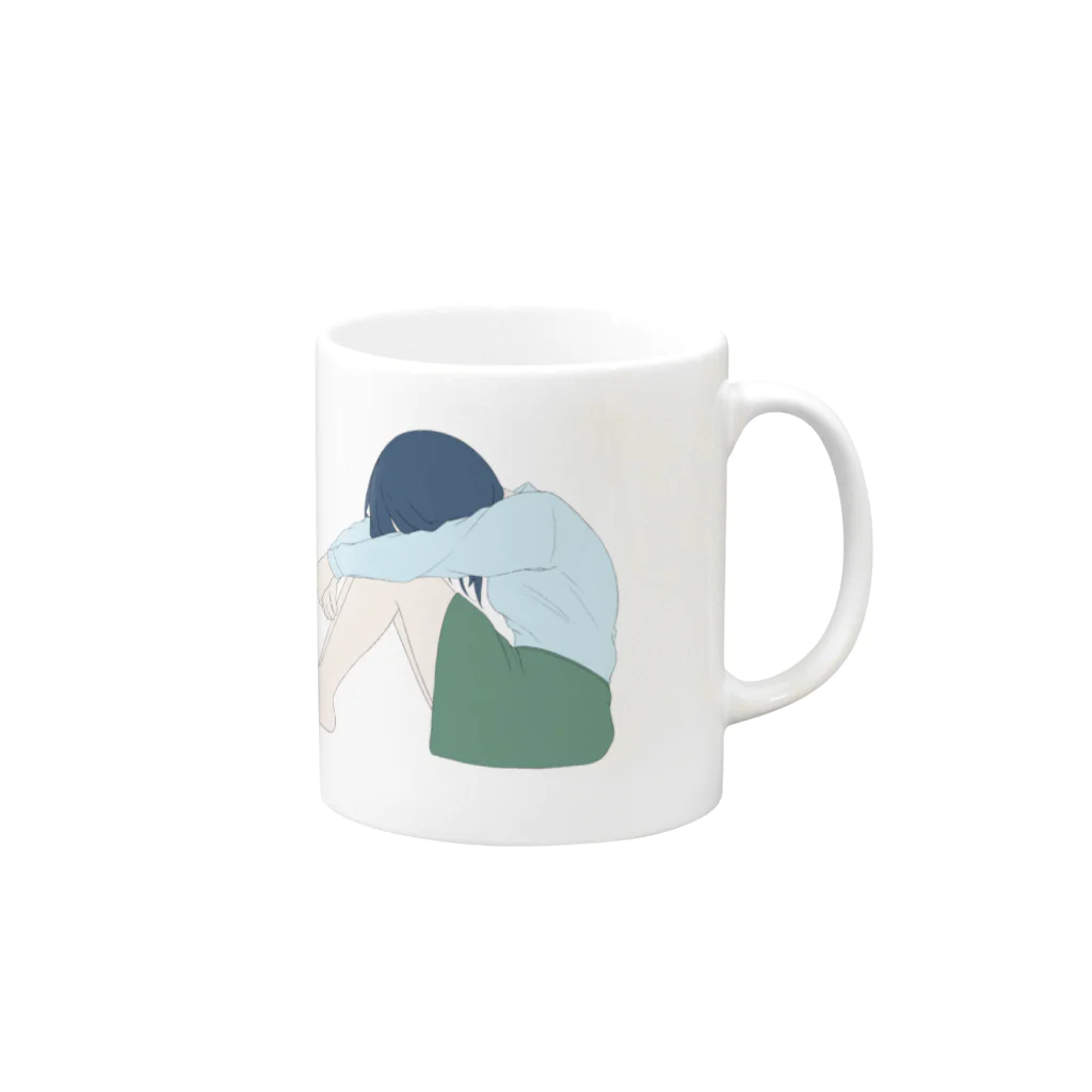 BoBo.の体育座り Mug :right side of the handle