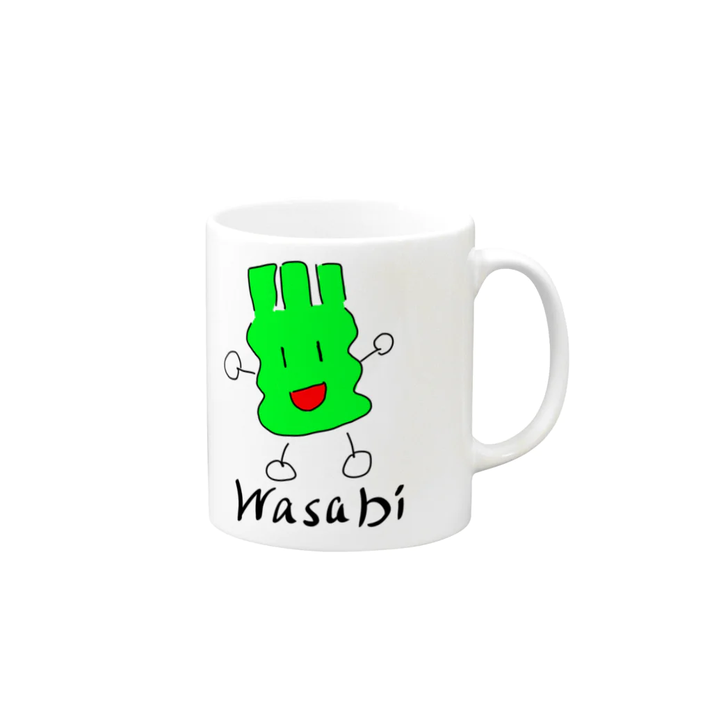 宮園“LUCY”拓弥(ライブ映像公開中!)のデカわさびくん Mug :right side of the handle