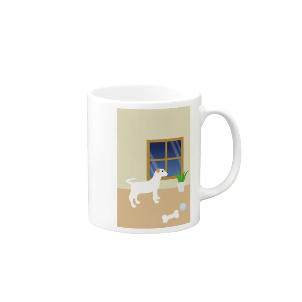 ふうふうたかのパーソン・ラッセル・テリア Mug :right side of the handle