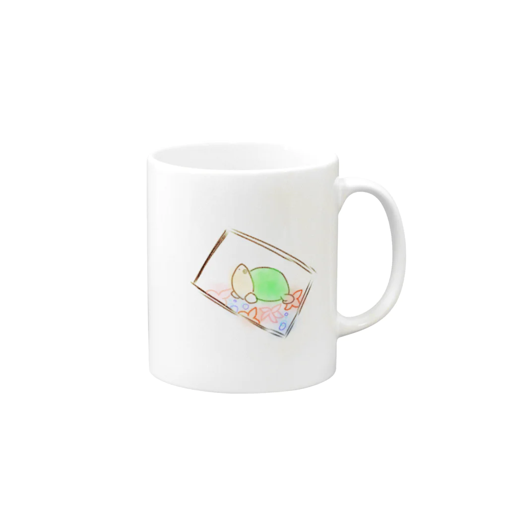 natsuki.*･ﾟのかめさんとであったひ Mug :right side of the handle