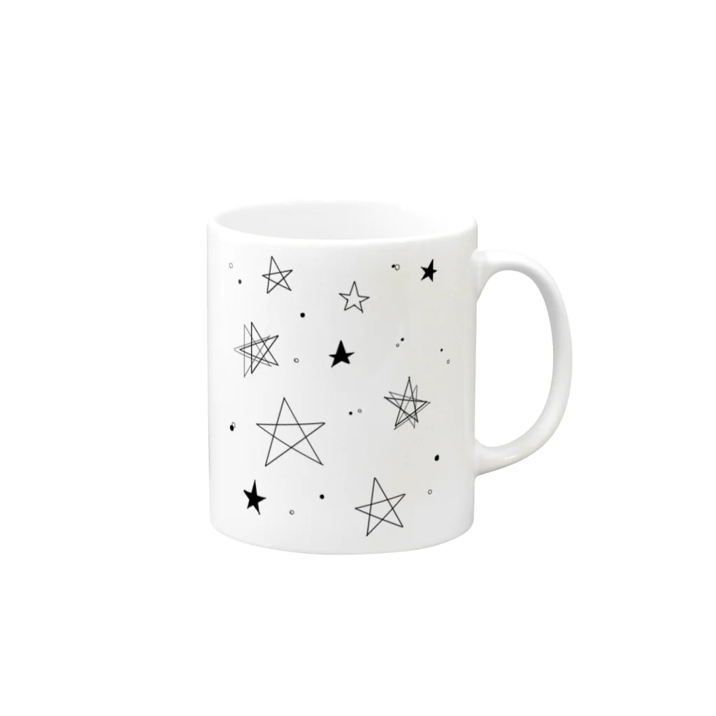 R mamaのスター☆スター Mug :right side of the handle