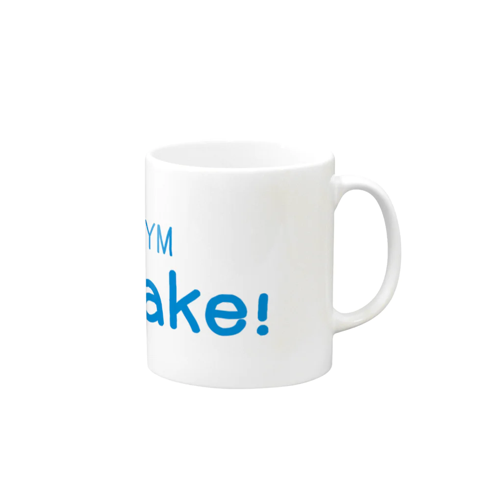 nowhitonの【DOGGYM Shake!】 シンプルロゴ Mug :right side of the handle