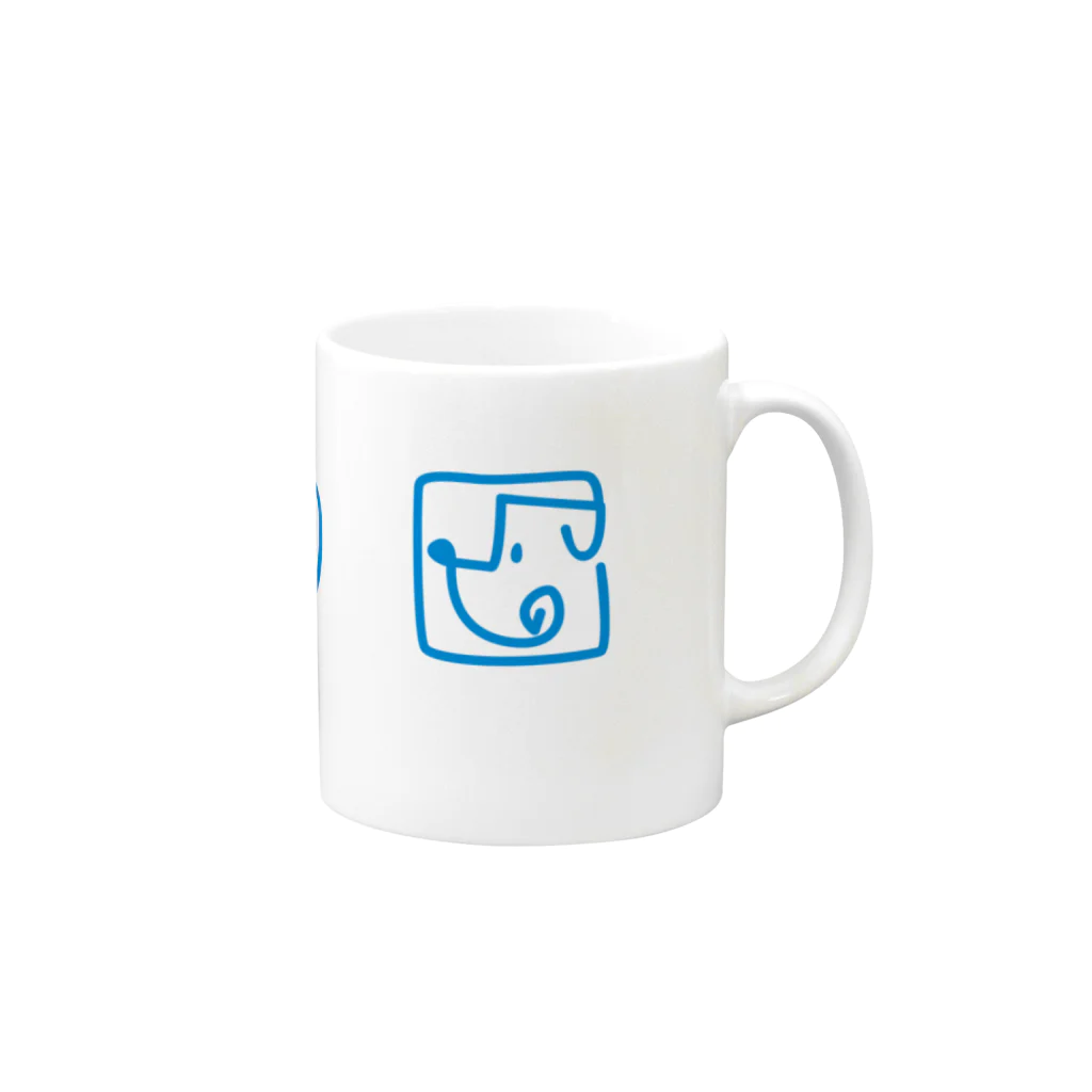 nowhitonの【DOGGYM Shake!】アイコンロゴ Mug :right side of the handle