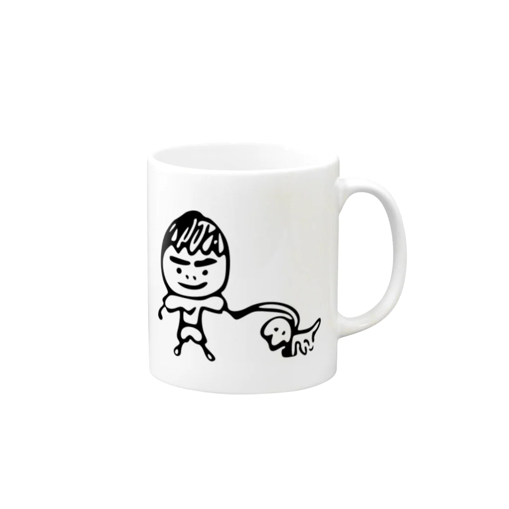 FOREST-ONEの木の実くんマグ Mug :right side of the handle