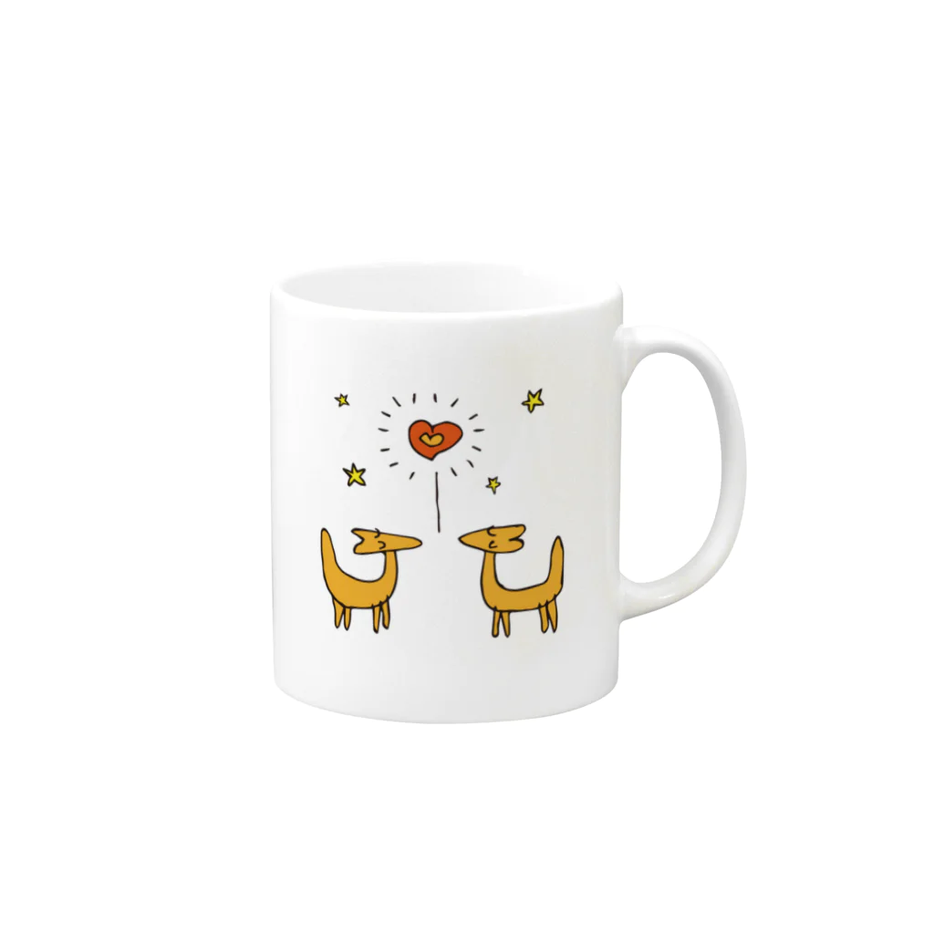 MichWich DesignのFox in Love♡ Mug :right side of the handle