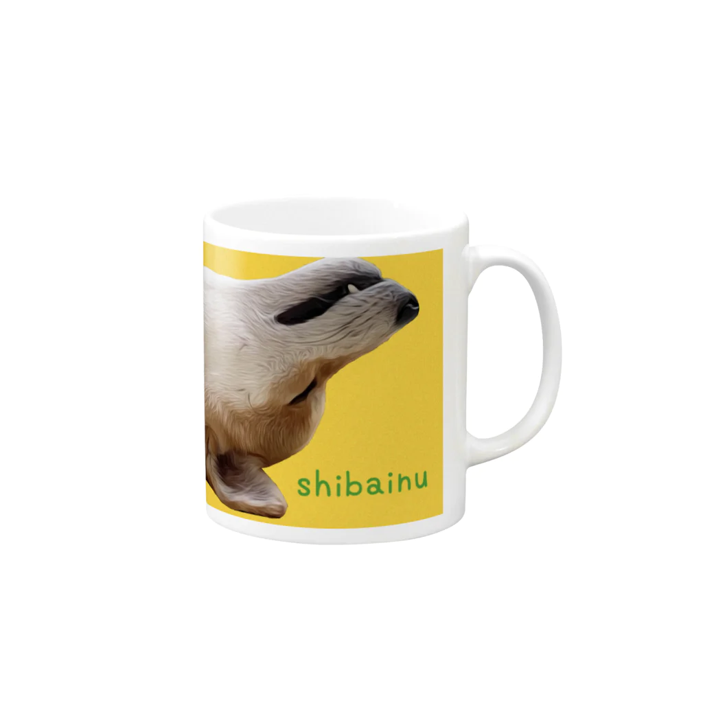 KANTAROのshibainu Mug :right side of the handle