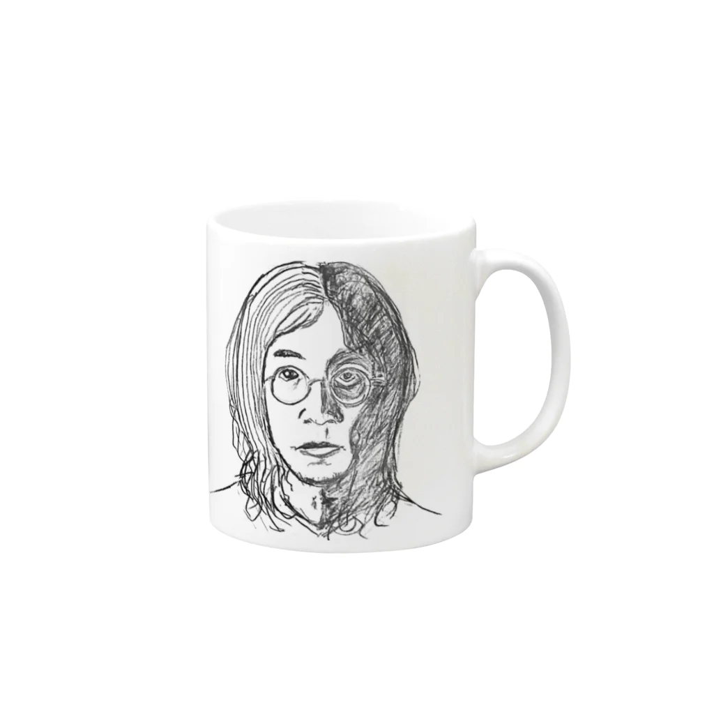 コズミックデザインのJohn Mug :right side of the handle