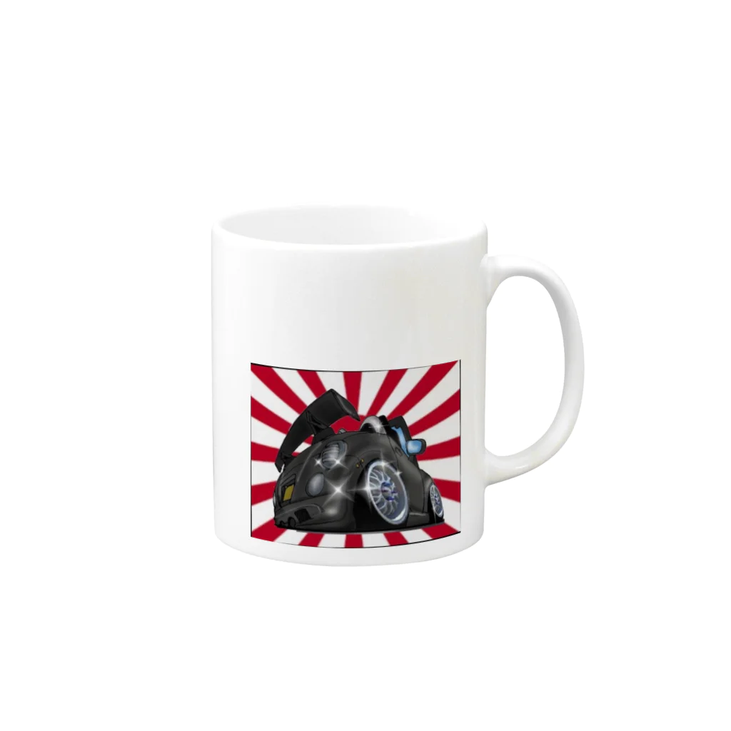 USAcafeティンカーベルのクレープやさんのサクラベースと愉快な仲間たち Mug :right side of the handle