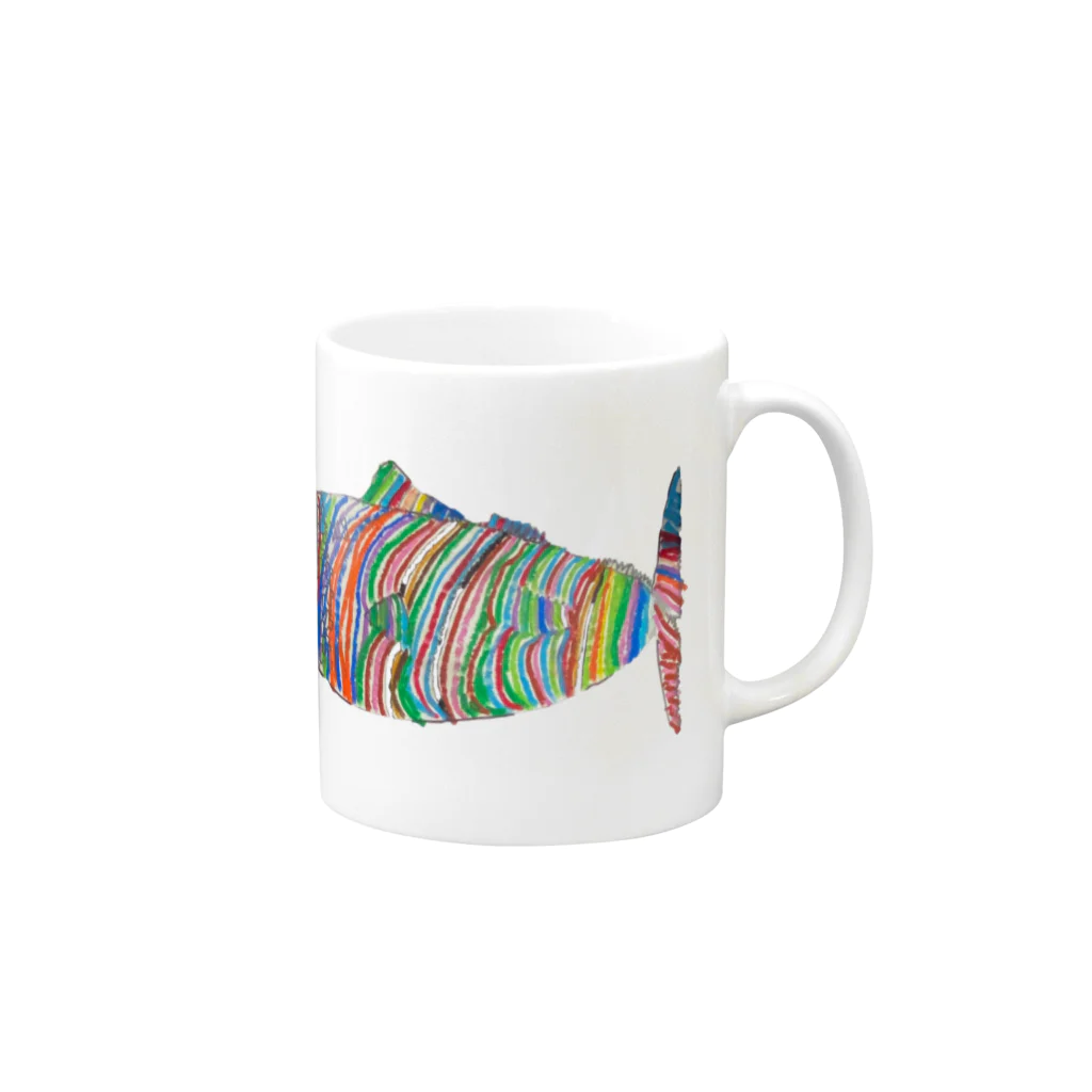 ちゃんのレンボーヒィッシュ Mug :right side of the handle