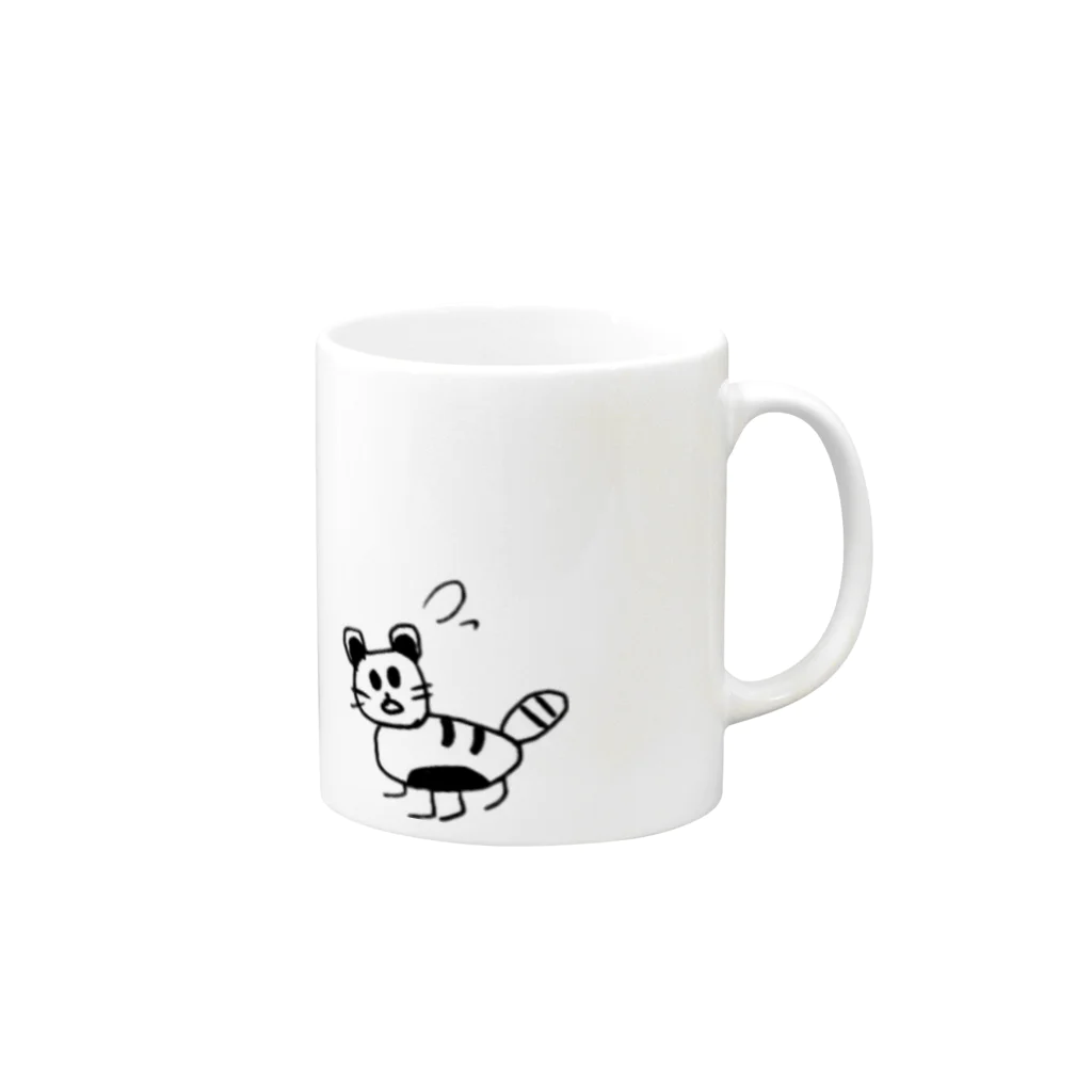 tommmmmmmmmmmmmmmmmyのひとにみつかったときのたぬき Mug :right side of the handle