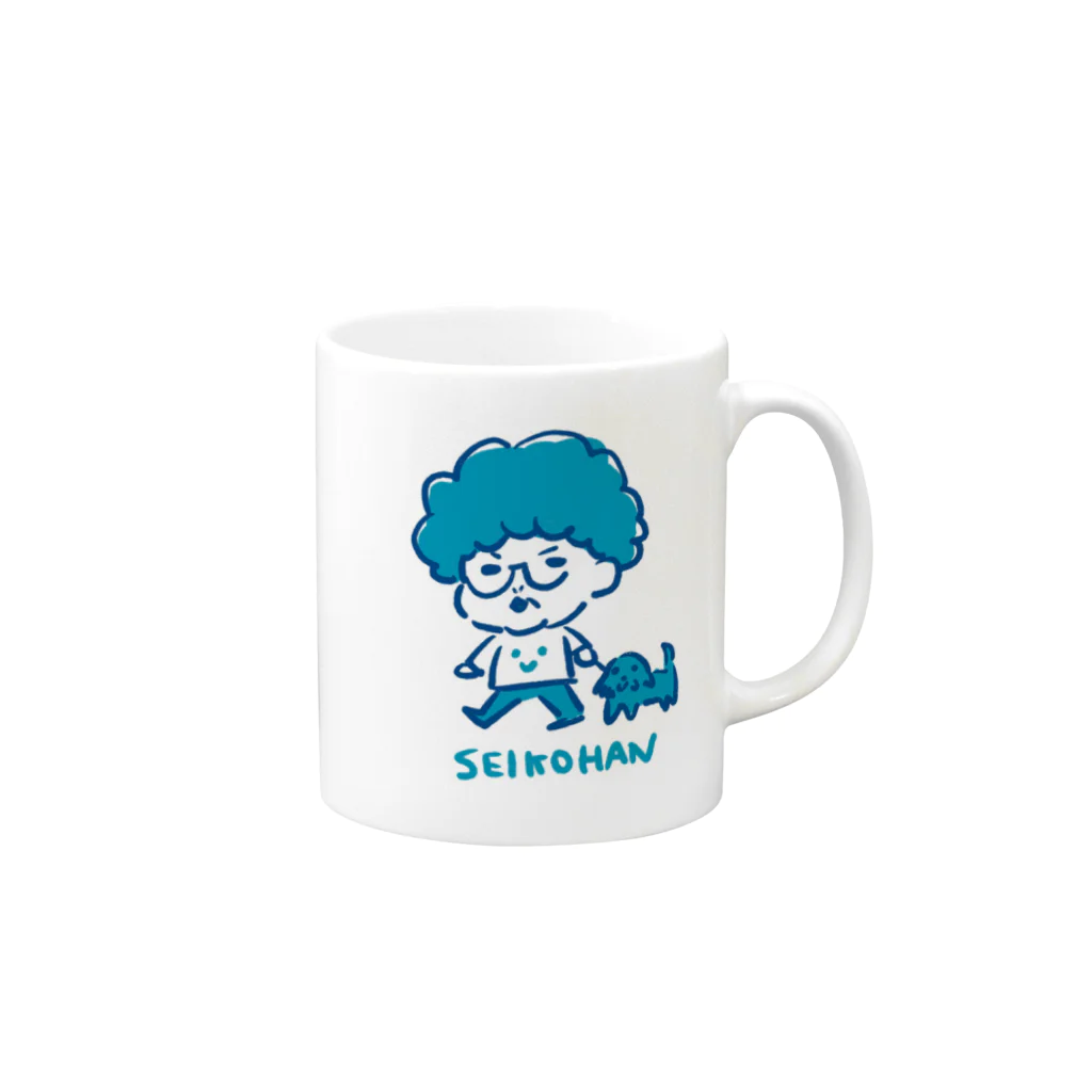 まえみゆ商店のせいこはん Mug :right side of the handle