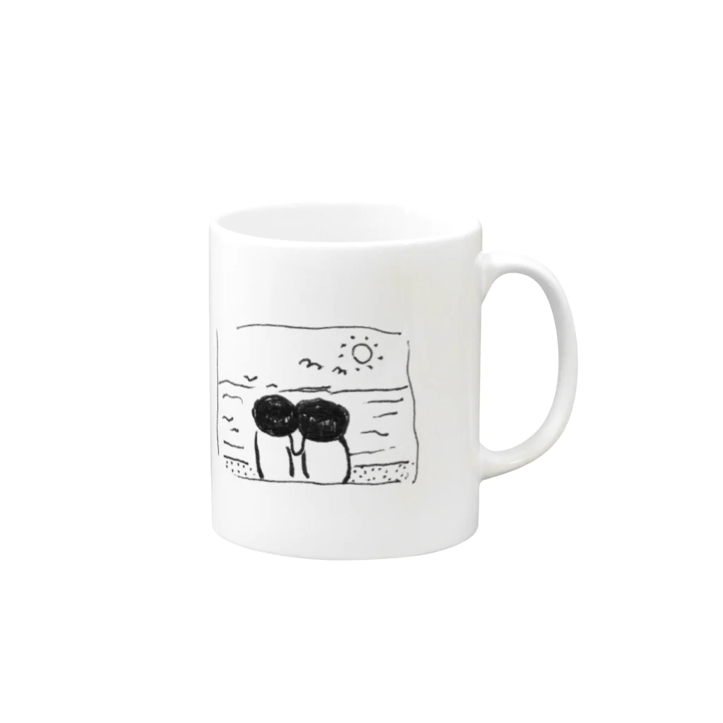 ありったけのあれこれの仲良しマグカップVer2 Mug :right side of the handle