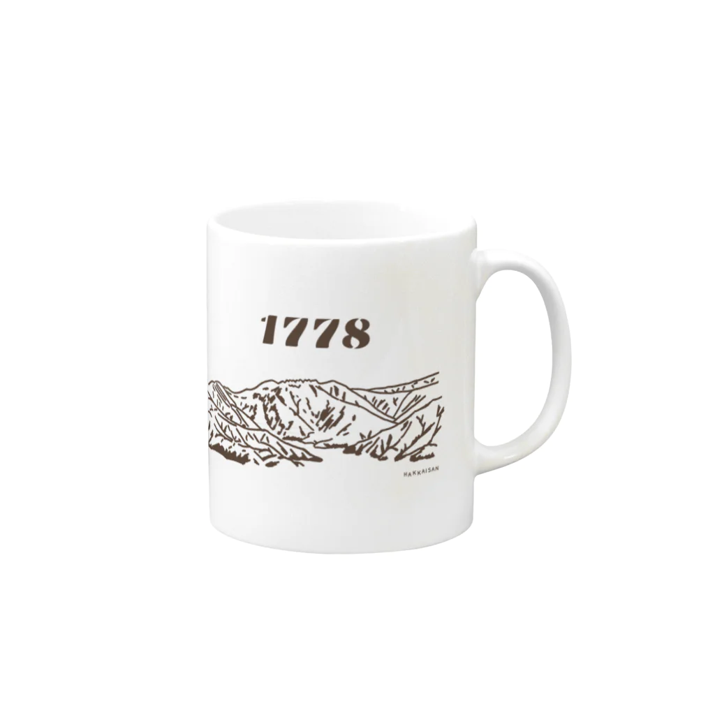 中俣いなか意匠研究所の近所の二百名山 八海山1778m Mug :right side of the handle