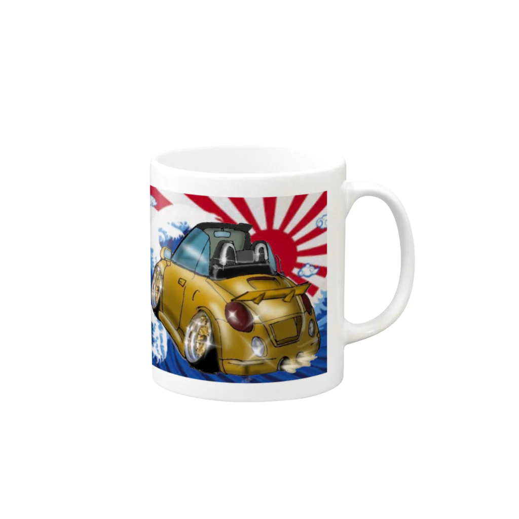 USAcafeティンカーベルのクレープやさんのサクラベースと愉快な仲間たち Mug :right side of the handle