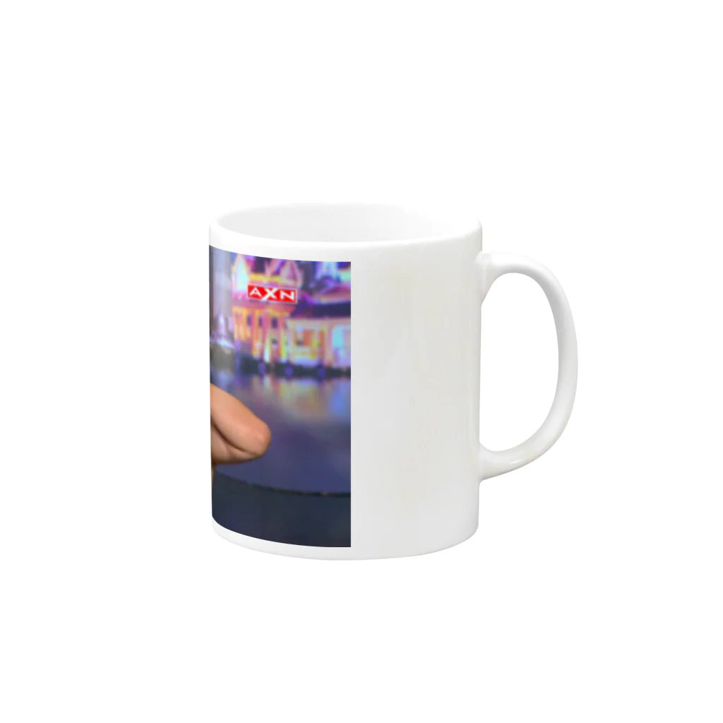 mask-pのp-mask-2 Mug :right side of the handle