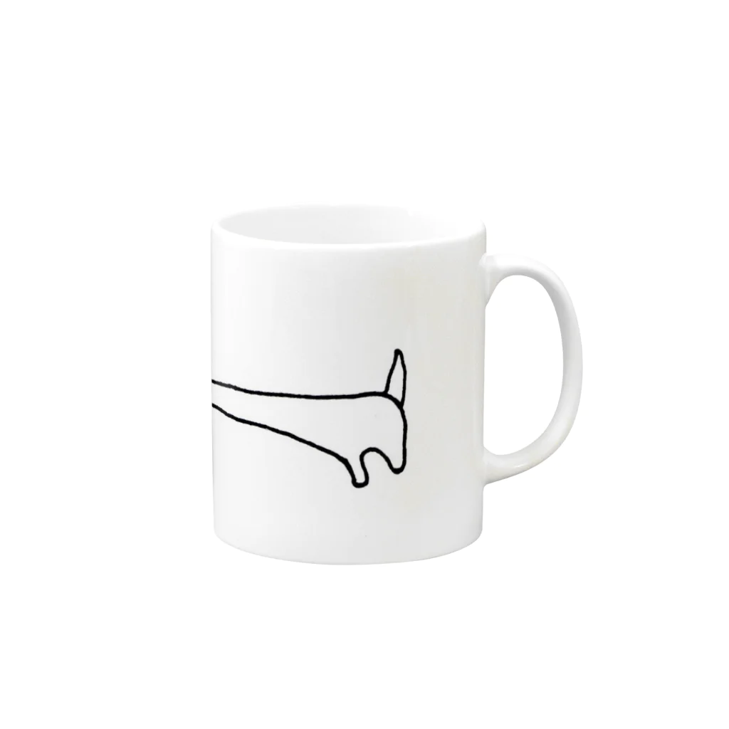 omuramの長いねこ Mug :right side of the handle