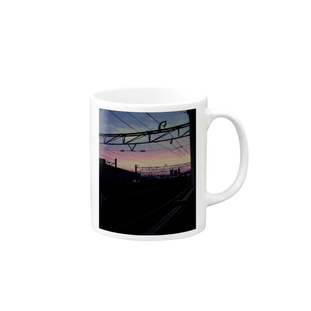 シエロの夕焼け空のホーム Mug :right side of the handle