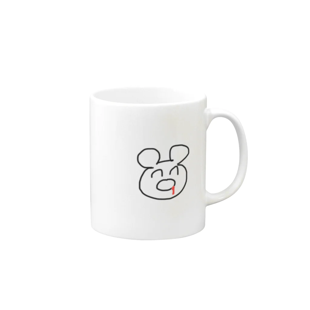 吐血ちゃんの吐血くまちゃん Mug :right side of the handle