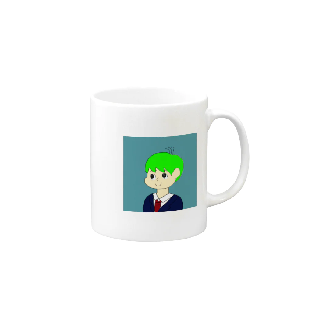 シマウマのGreen boy Mug :right side of the handle