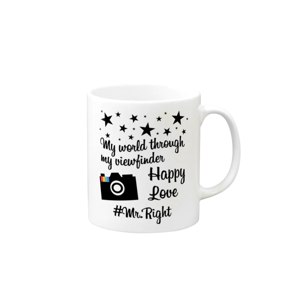 Mr.Rightの#ハッシュタグ　インスタグラム風 Mug :right side of the handle