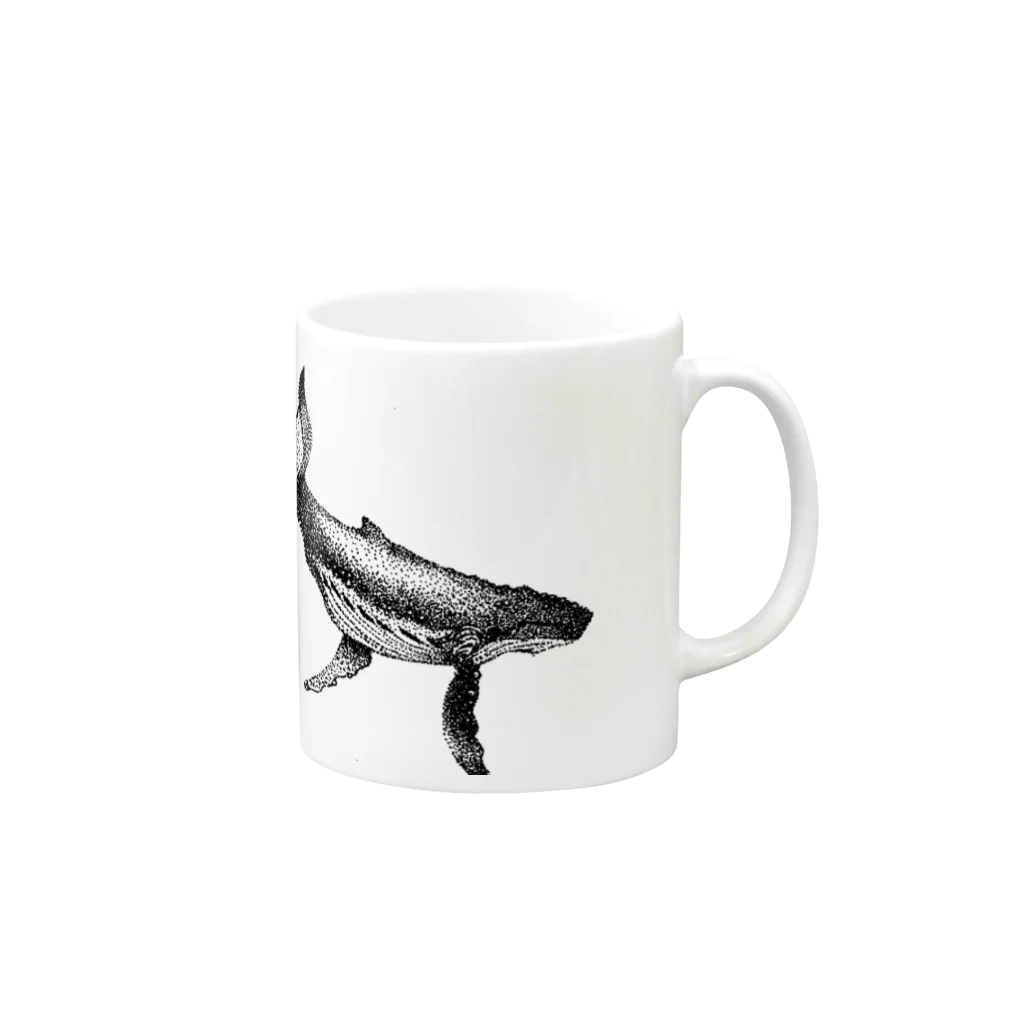 旅人の木@蒼也のクジラ Mug :right side of the handle