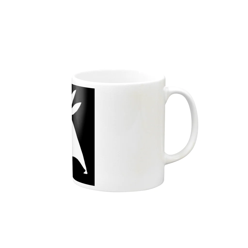 ラビもちFactoryのラビもち　ペタペタ Mug :right side of the handle