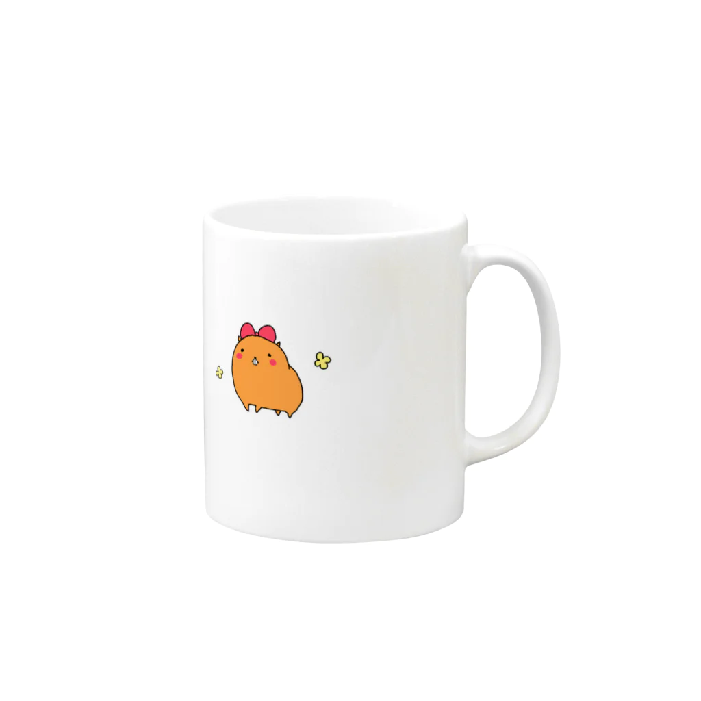 乙女心星誌(おとめごころせいじ)のかぴばらとおはな Mug :right side of the handle