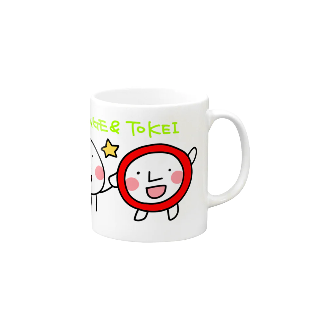 とけいくらげのとけいくらげくんととけいくん Mug :right side of the handle