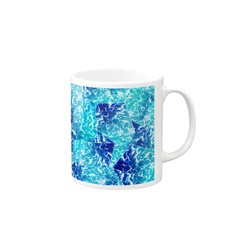 CsonTの海ブロック Mug :right side of the handle