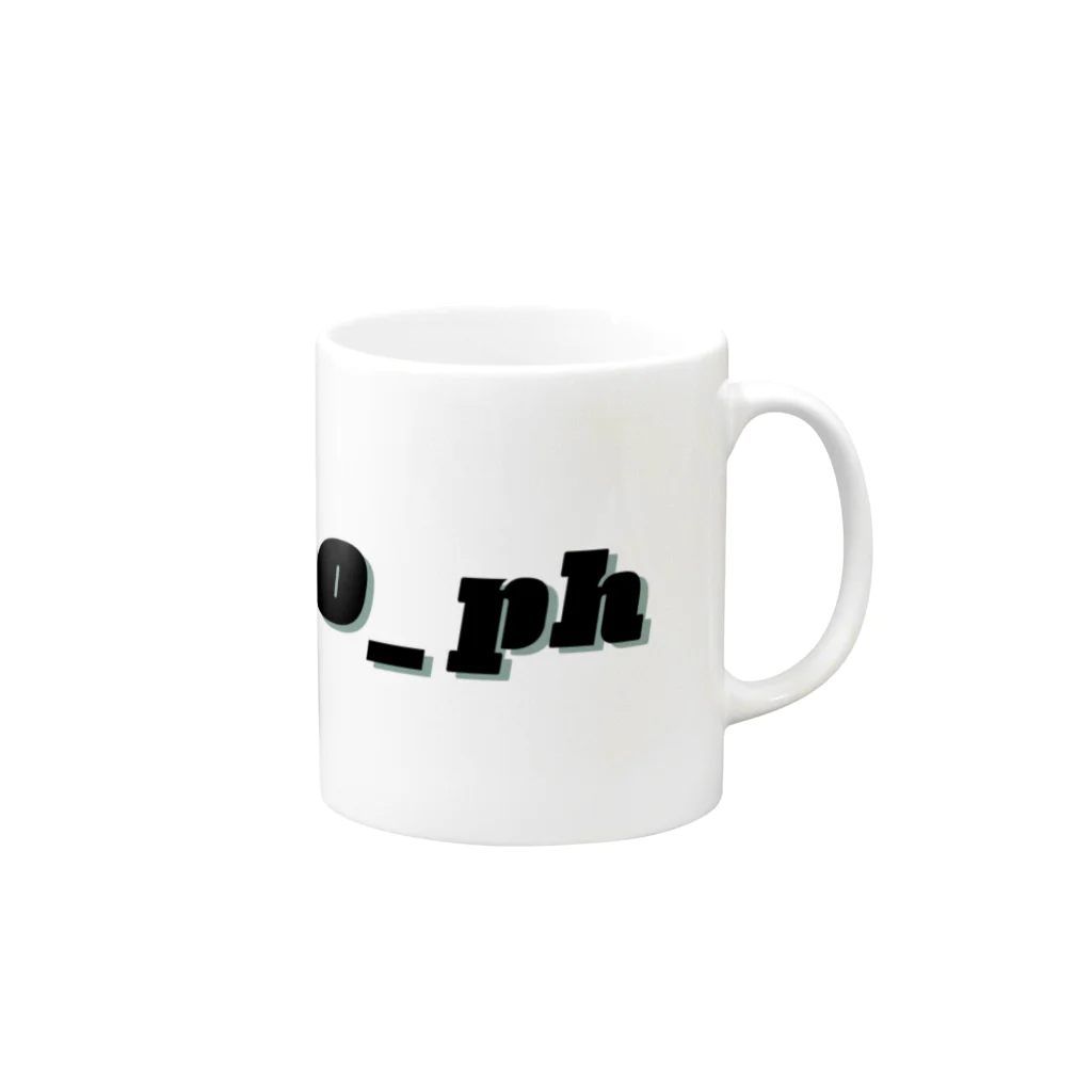 おぽたろうSHOPのopotaro_ph ロゴグッズ　グリーン Mug :right side of the handle