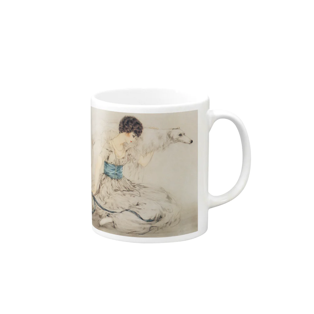 mioのボルゾイ Mug :right side of the handle