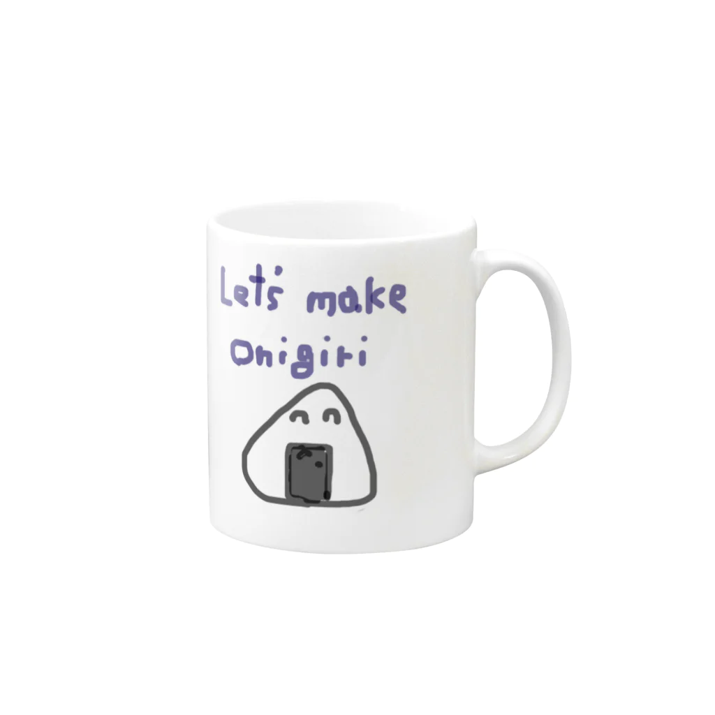 Cyobi の店のおにぎり。 Mug :right side of the handle