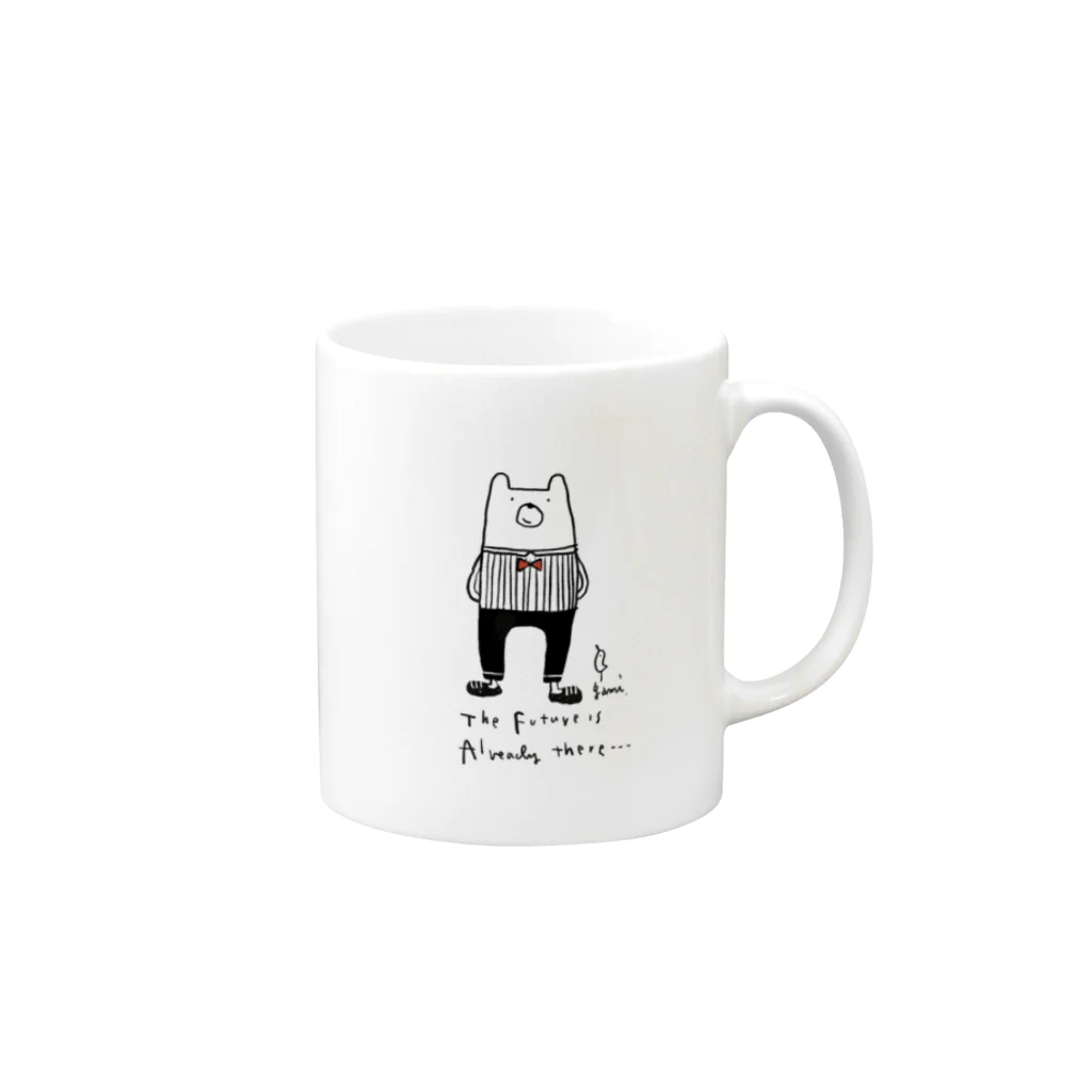 らくがき屋gamiのクマさん Mug :right side of the handle