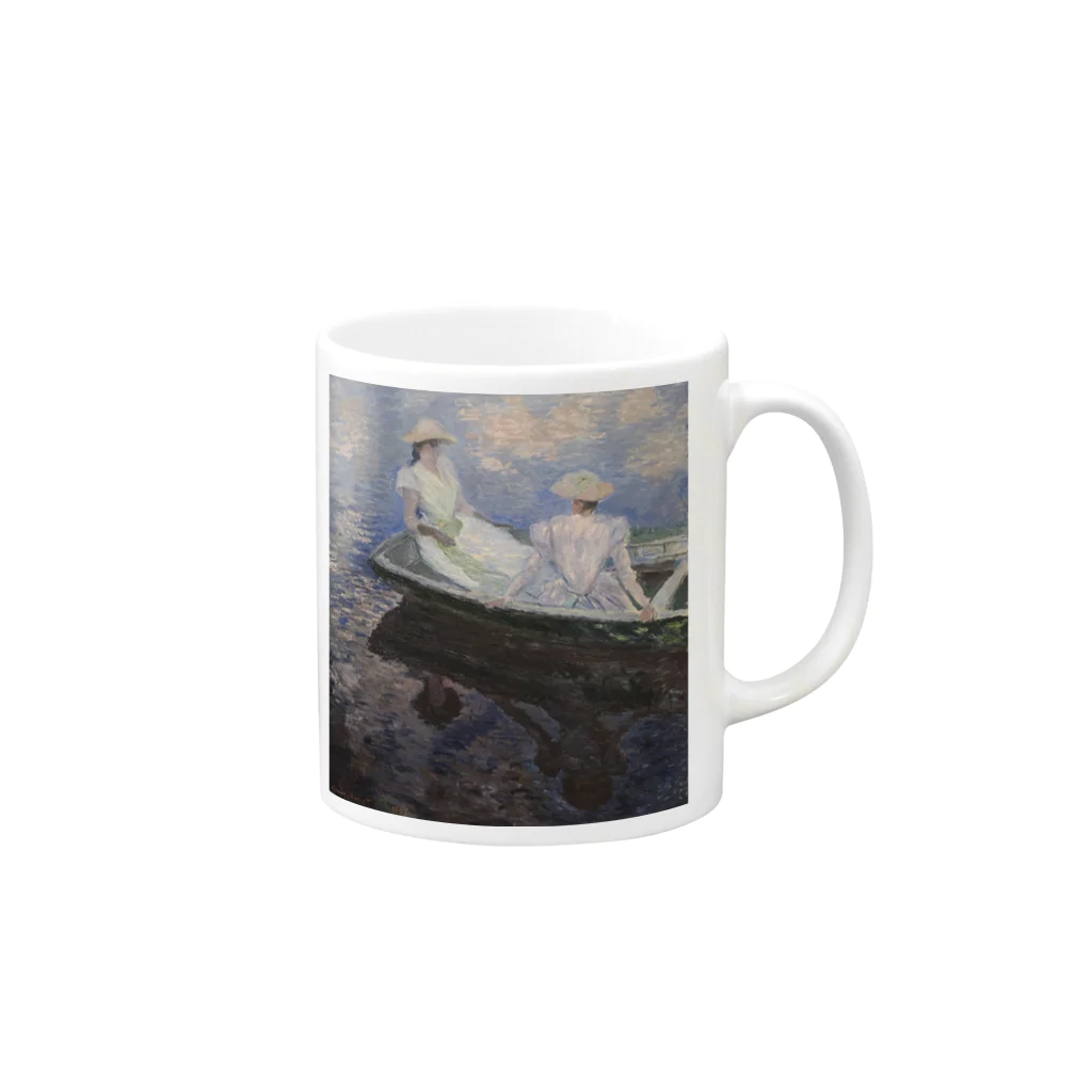 アートTシャツ 名画グッズのクロード・モネの『舟遊び』 Mug :right side of the handle