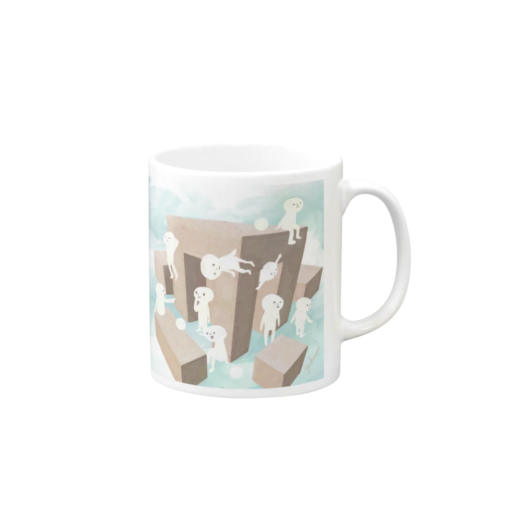 あかるいみらいけんきゅうじょのおばけのつどい１ Mug :right side of the handle