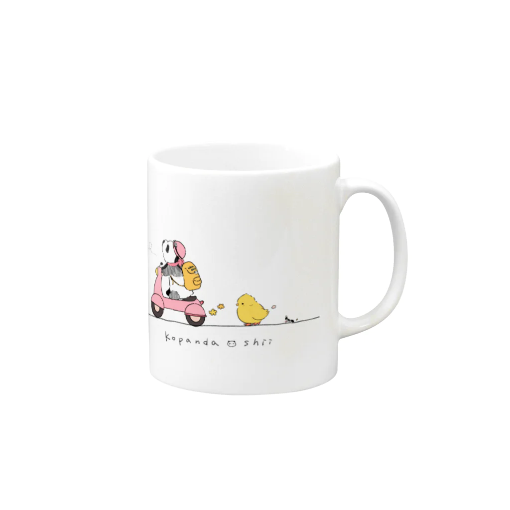 なかのはるなのこぱんだしいのお届けもの Mug :right side of the handle