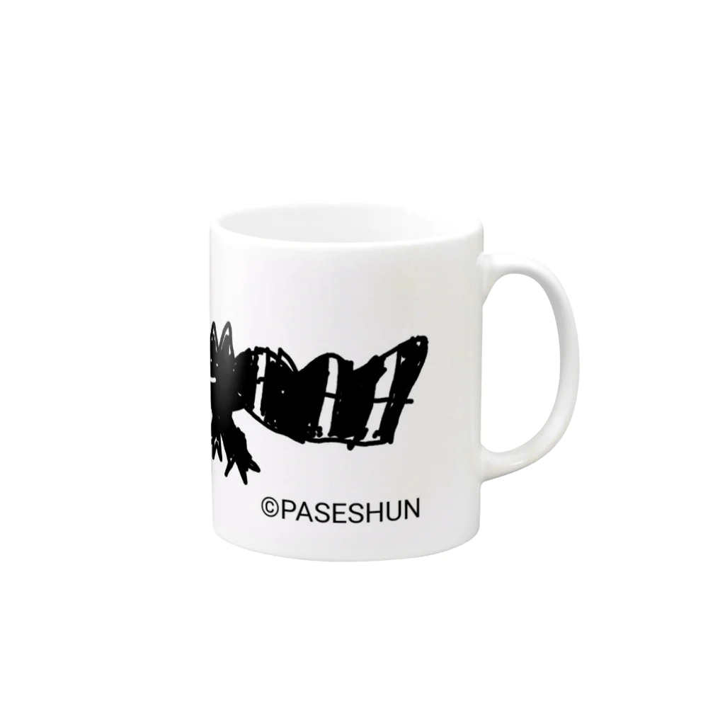 PASESHUNの蝙麦感情ゼログッズ Mug :right side of the handle