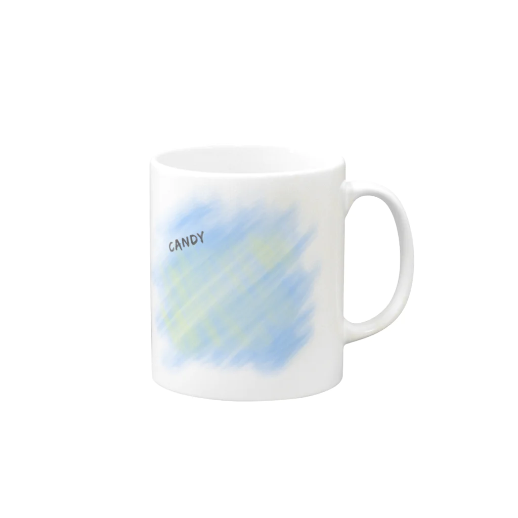 ナオ / CandyLip店のCANDY：油彩 Mug :right side of the handle