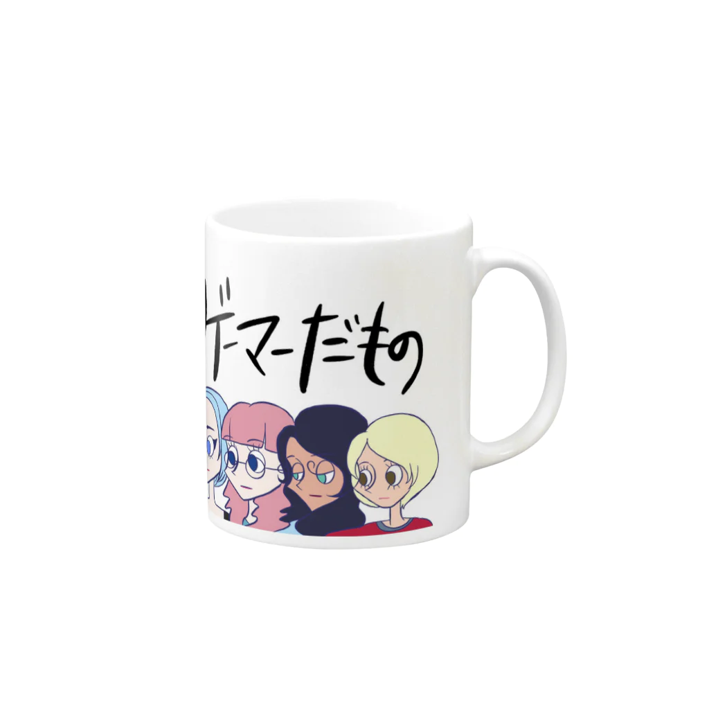 🐩防具屋ホノルルのWe’re only games  Mug :right side of the handle