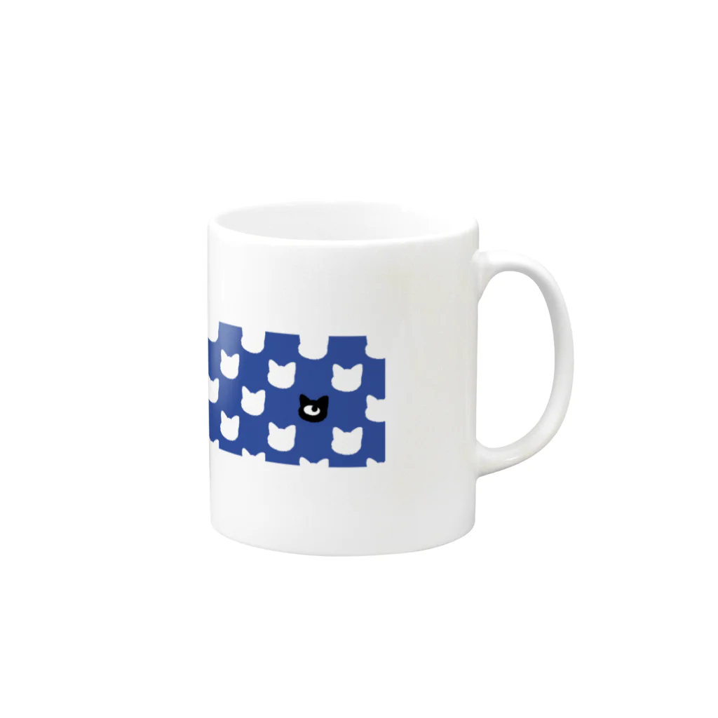 ブギウギ商店の夜のほぼねこ Mug :right side of the handle