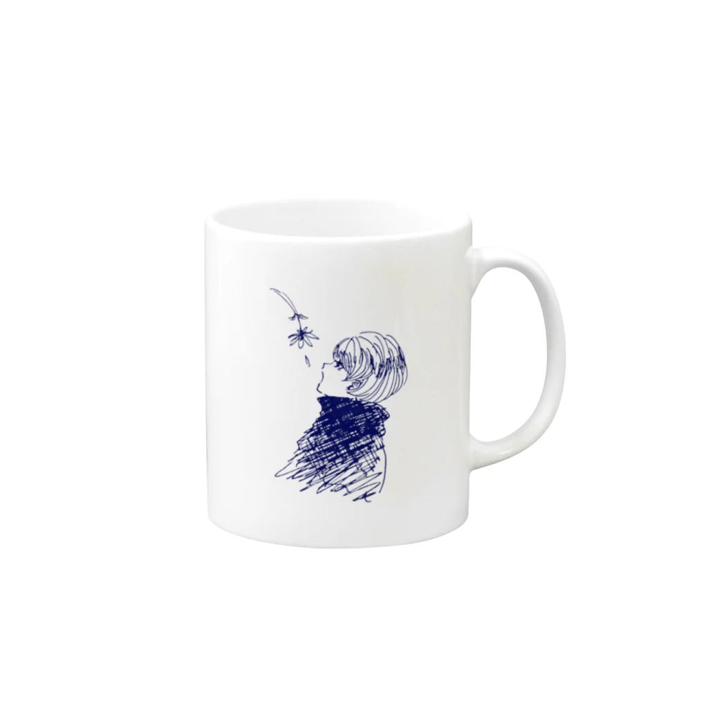 水鳥のうるおい Mug :right side of the handle