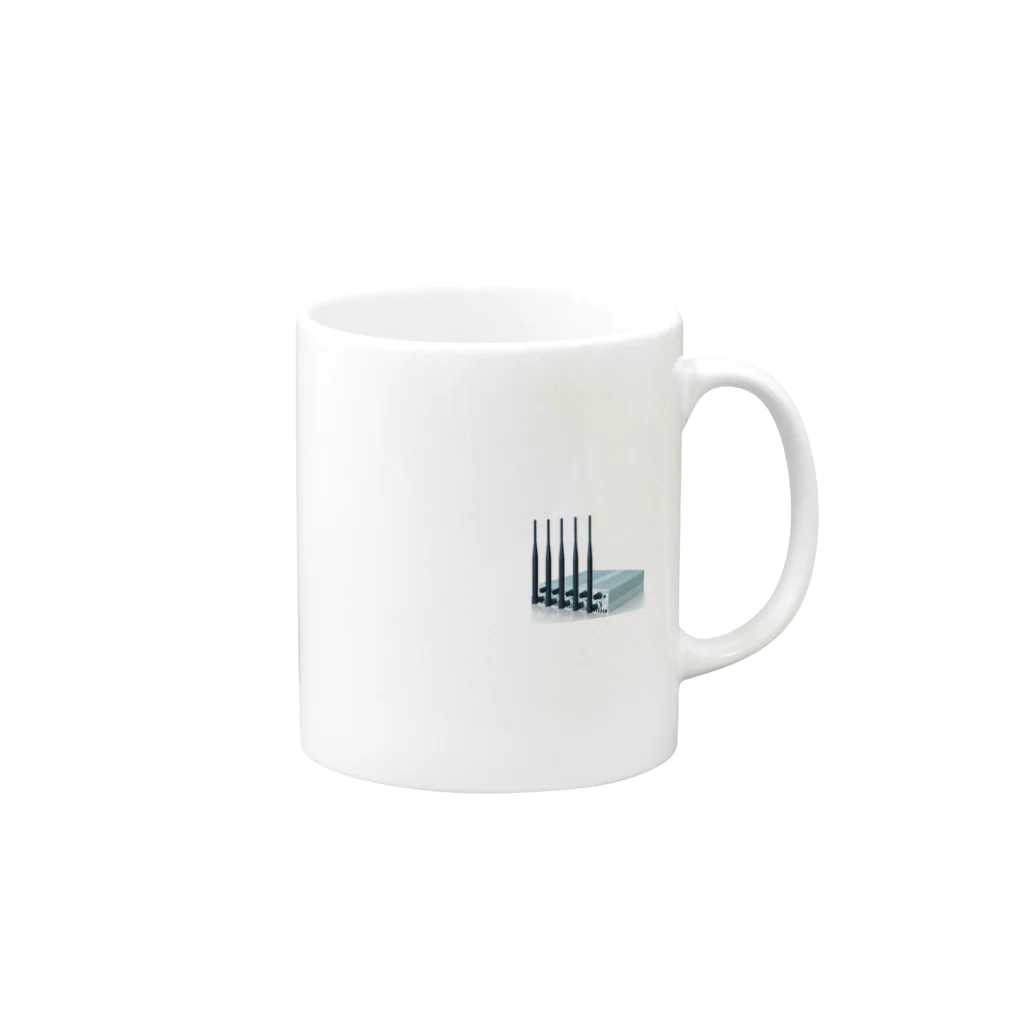 copyerの電話電波妨害 Mug :right side of the handle