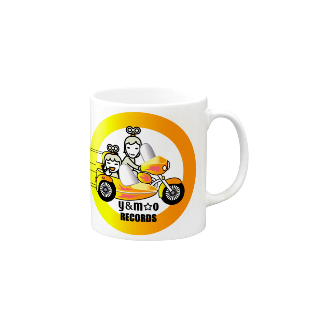 やすこーん（YASCORN）鉄道のY＆M☆O RECORDS Mug :right side of the handle