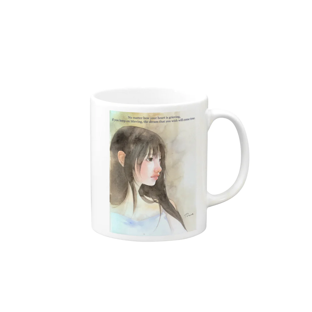 綾坂璃緒のまなざしの向こう側 Mug :right side of the handle