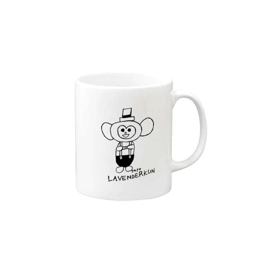 megciのラベンダーくん Mug :right side of the handle