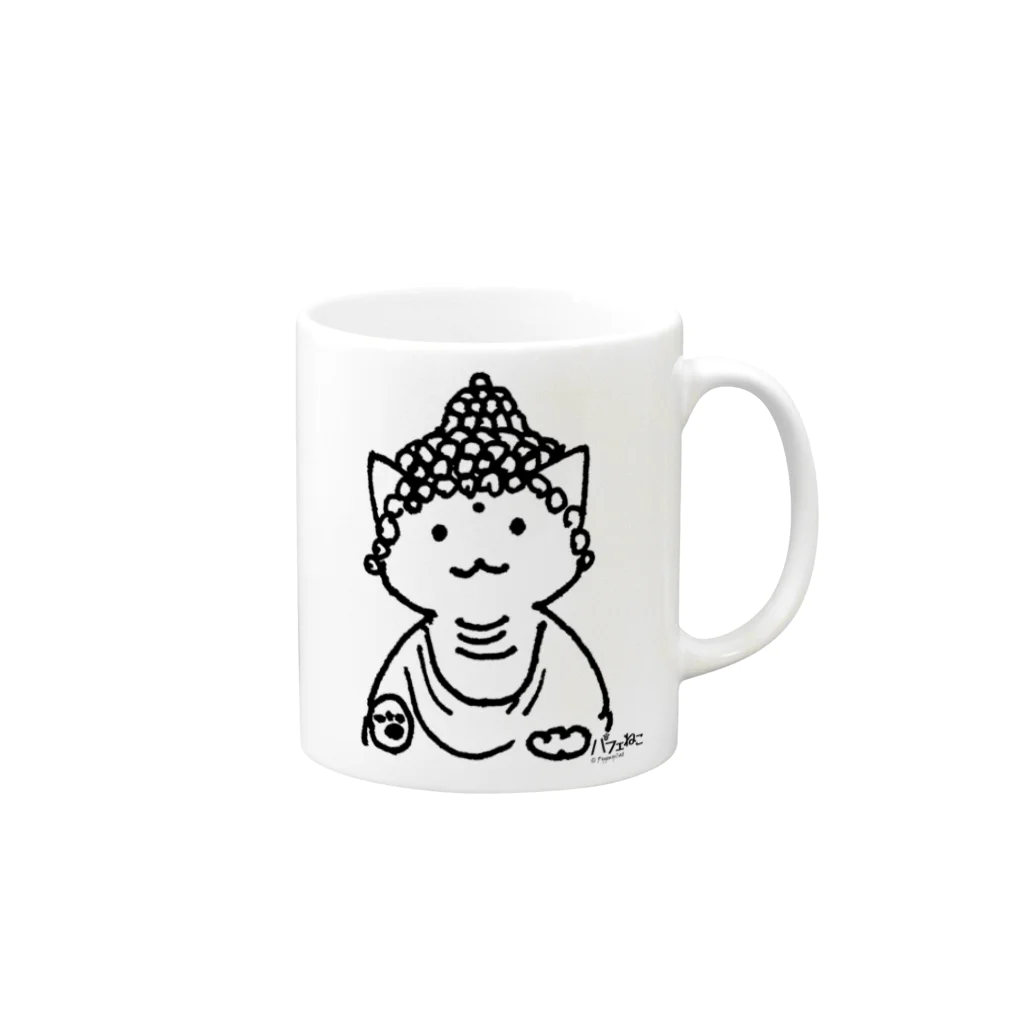 PygmyCat　suzuri店の仏ニャン02 Mug :right side of the handle