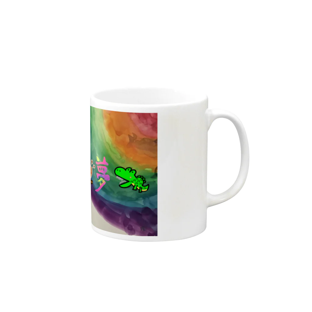 Colorpal Yukiharu CH Official Shop.のカラパルチャンネル　ヘッダーイラスト Mug :right side of the handle