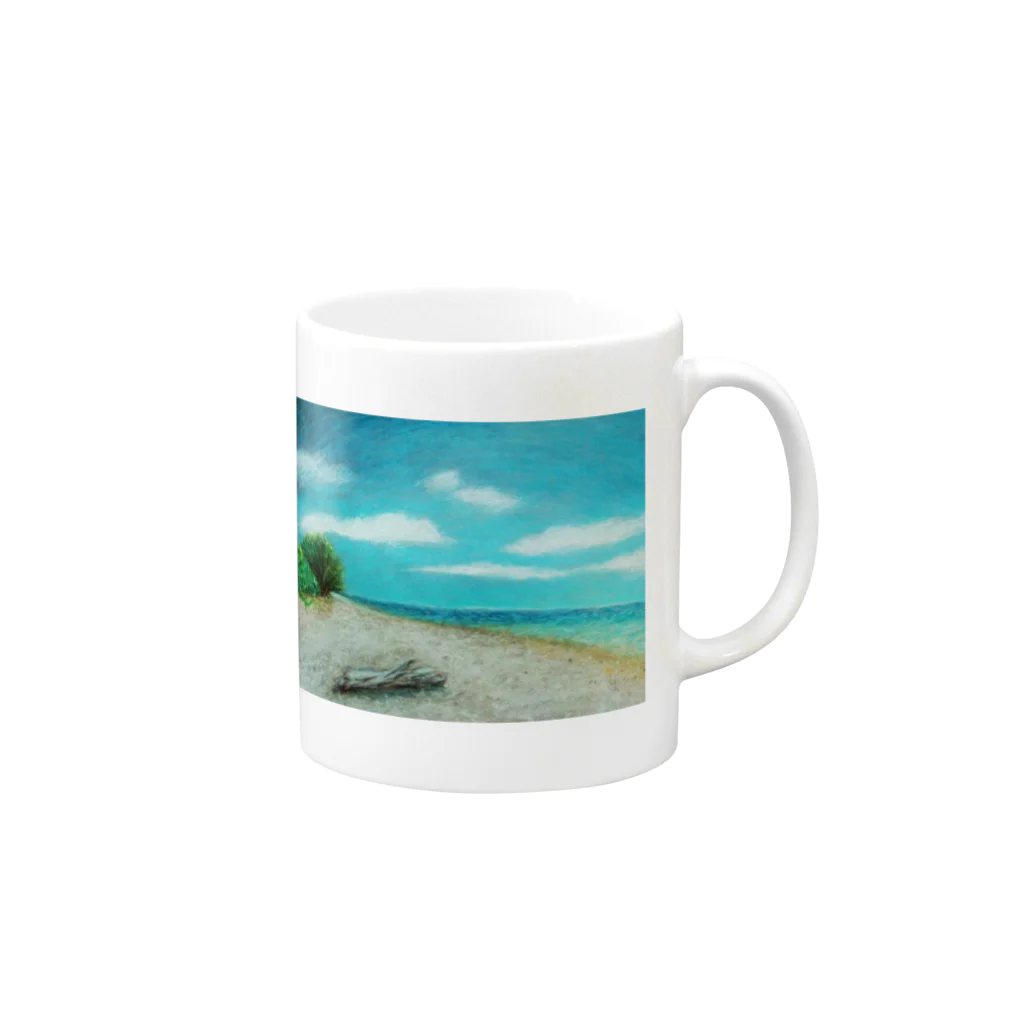 ねこ屋にこ日和のＯＫＩＮＡＷＡ Mug :right side of the handle